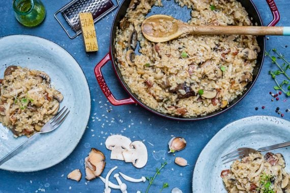 Creamy Bacon And Mushroom Risotto (Recipe Video)-8