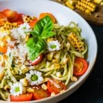 Zucchini Noodles Pasta Recipe with Pesto and Grilled Corn 7