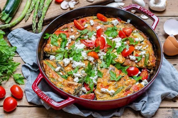 Easy Vegetable Frittata Recipe (With Eggs And Asparagus)-5