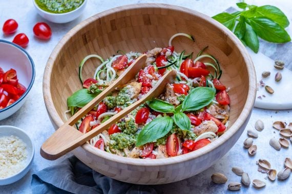 Healthy Pesto Chicken Zoodles Recipe-13