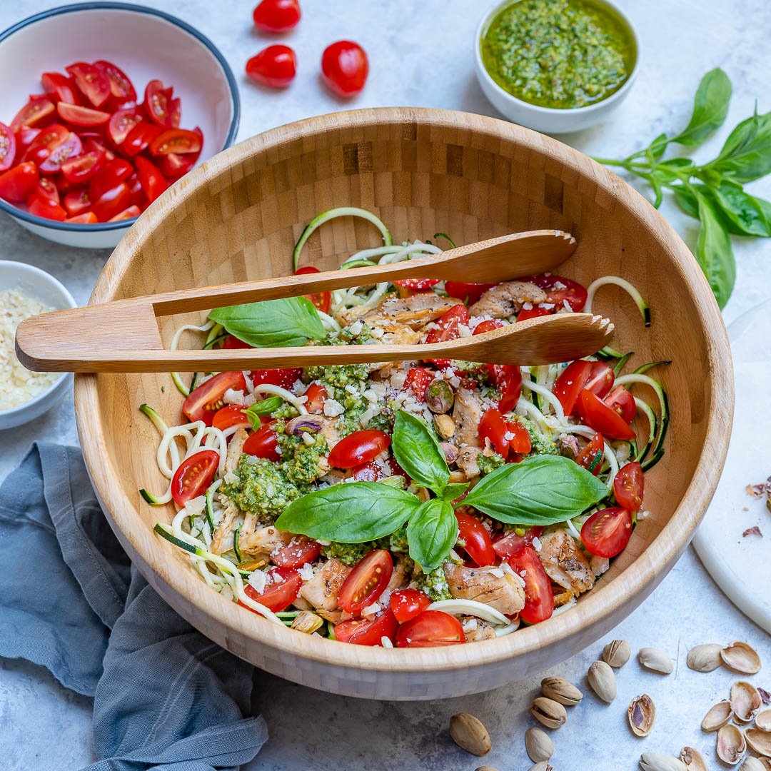 Healthy Pesto Chicken Zoodles Recipe-6