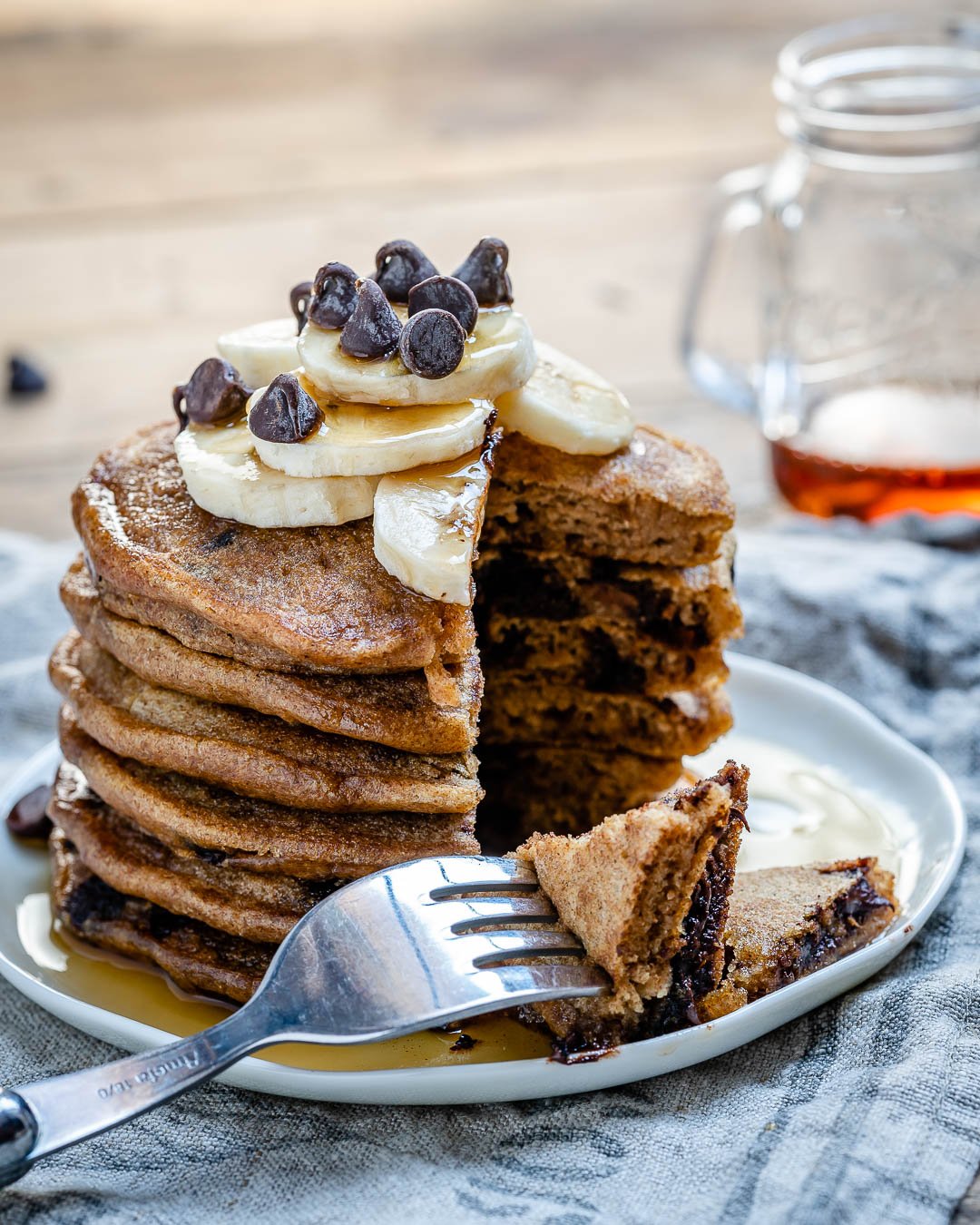 Vegan Chocolate Chip Pancakes Recipe-10