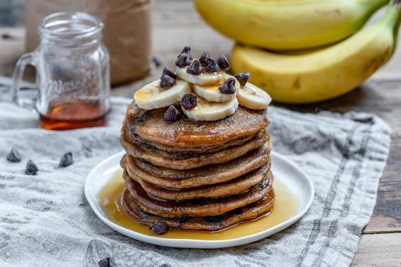 Vegan Chocolate Chip Pancakes Recipe-4