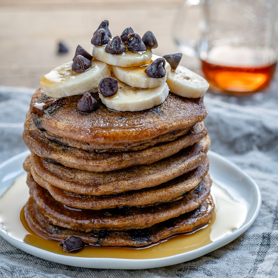 Vegan Chocolate Chip Pancakes Recipe-9