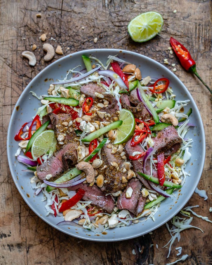 Easy Thai Beef Salad Recipe Keto Paleo Whole30 Blondelish