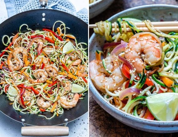 Garlic Shrimp And Zucchini Noodles Recipe