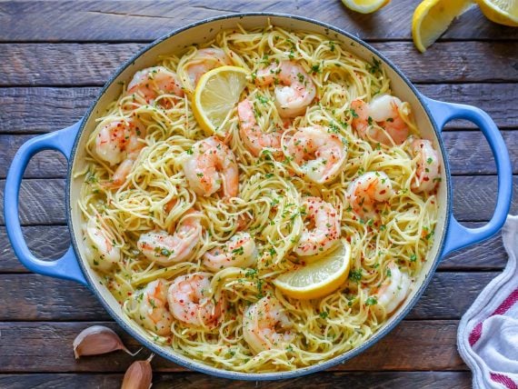 Creamy Shrimp Scampi With Angel Hair Pasta – How To Make Shrimp Scampi Pasta-15
