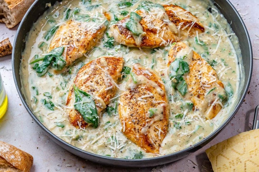 Keto Chicken Florentine – Creamy Chicken in White Sauce - 15
