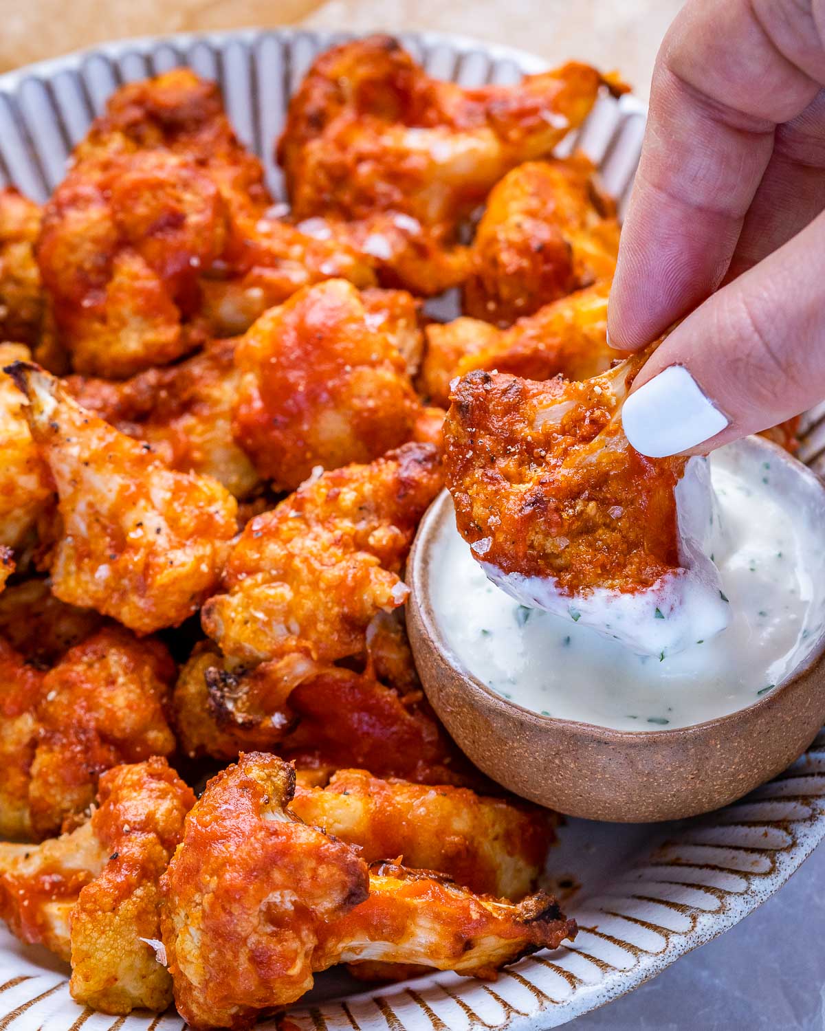 Baked Buffalo Cauliflower Wings