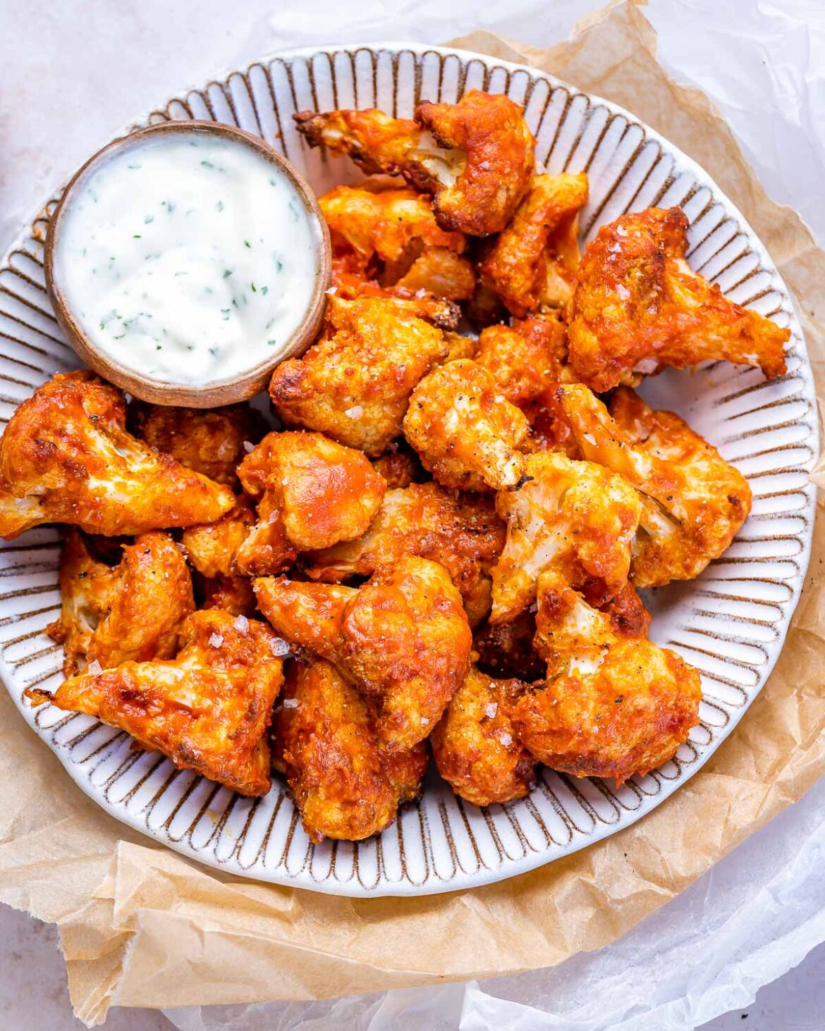 Baked Buffalo Cauliflower Wings Keto