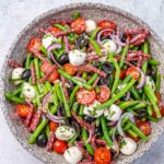 bowl of chilled green bean salad