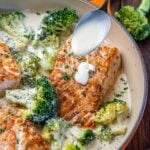 sos cu lingura peste somon cu broccoli