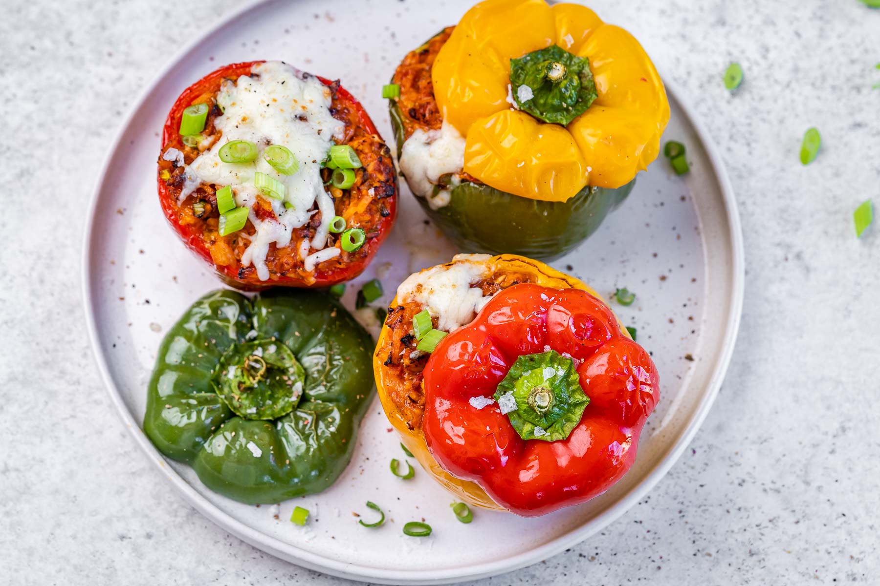 Air Fryer Turkey Stuffed Peppers - Blondelish.com
